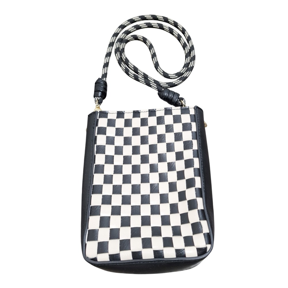 Universal Thread Crossbody Bag Women's Small Black White Checkered Woven Bag